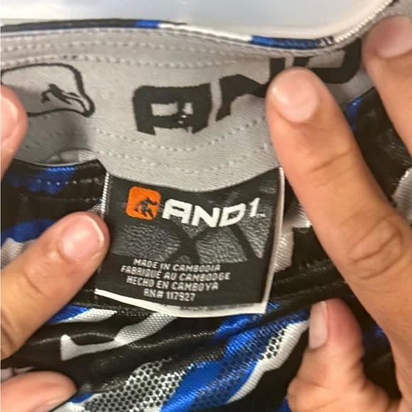 AND1 Blue and Black Athletic Shorts - Picture 1 of 7